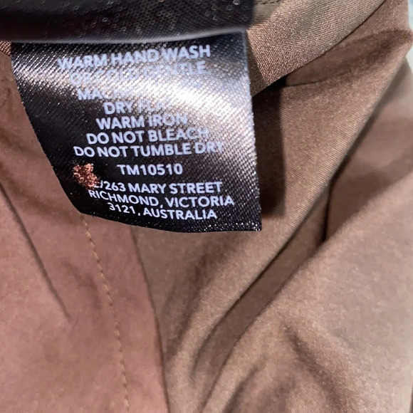Tiger Mist. Brown shirt dress size xsmall new with tags - Picture 10 of 12